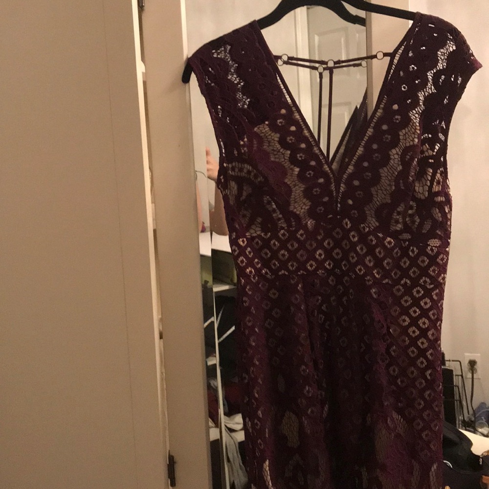 Free people maroon lace dress